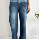 Wide Leg 2 Tone Denim
