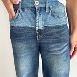 Wide Leg 2 Tone Denim