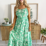 Printed Tiered Maxi Dress