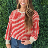 Simone Textured Striped Sweater