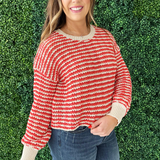 Simone Textured Striped Sweater