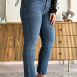 Reese High Rise Fab Ab Ankle Straight Raw Hem