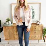 Washed Denim Peplum Jacket