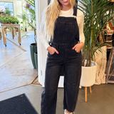 Slouchy Relaxed Fit Denim Overalls