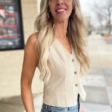 Button Front Vest