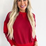 Contrast Trim Crewneck