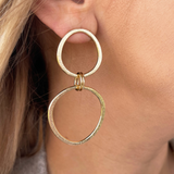 Double Circle Dangle Earrings