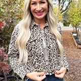 Washed Leopard Print Jacket