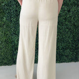 Wide Leg Elastic Waist Pant