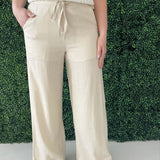 Wide Leg Elastic Waist Pant