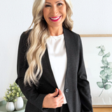 Collarless Fitted Blazer