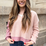 Colorblock Soft Yarn Sweater