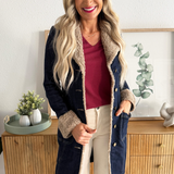 Sherpa Trimmed Notch Collar Jacket 38' HPS