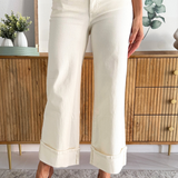Meg High Rise Fab Ab Wide Leg Roll Up Regular Hem