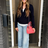 Layered V-neck Sweater