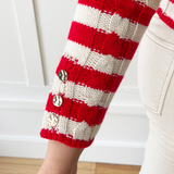 Long Sleeve Knit Stripe Cardigan