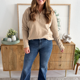 Fleece French Terry Half Zip Sweatshirt
