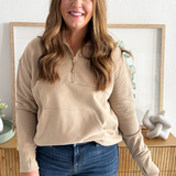 Fleece French Terry Half Zip Sweatshirt