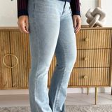 Ana High Rise fab Ab Flare-Baby DN All Over