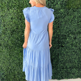 Tiered Ruffle Short Sleeve Maxi