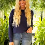 Crew Neck Long Sleeve Pullover Sweater