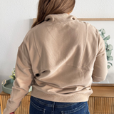 Fleece French Terry Half Zip Sweatshirt