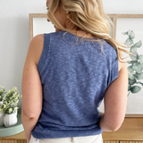 Sleeveless Pointelle Detail Pullover Sweater