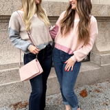 Colorblock Soft Yarn Sweater