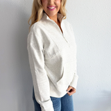 Fleece French Terry Half Zip Sweatshirt