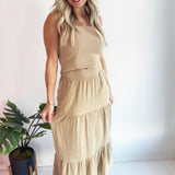 Smocked Textured Tank