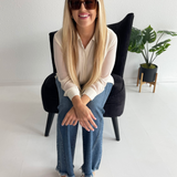 Long Sleeve Woven Shirt Pleat Back