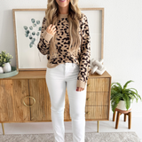 Gisela Animal Print Pullover Sweater