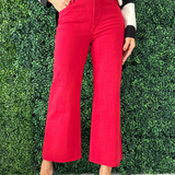 Meg High Rise Fab Ab Wide Leg Raw Hem