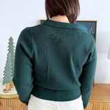 Gold Button Knit Cardigan
