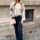 Colorblock Soft Yarn Sweater