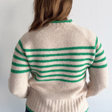Texture Striped Contrast Color Pullover Sweater