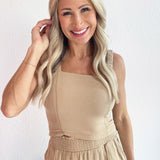 Smocked Textured Tank