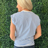 Tie Front Striped T-Shirt