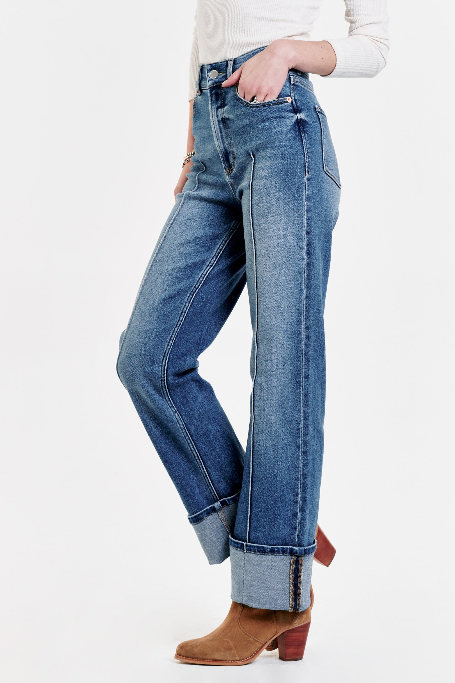 Holly High Rise Straight Leg Denim