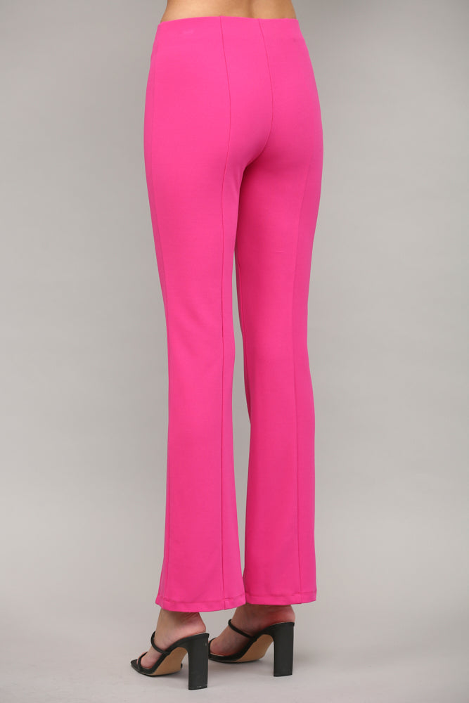 Front Slit Hem Flare Pants