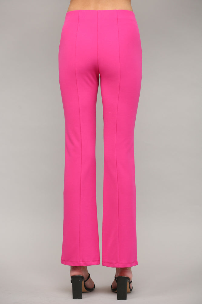 Front Slit Hem Flare Pants