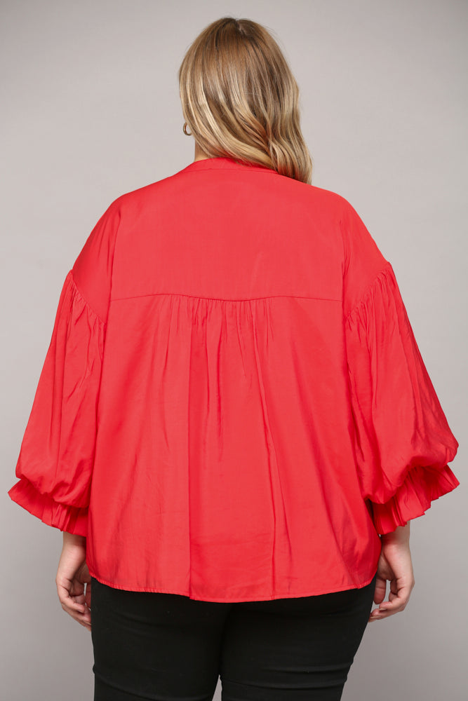 Puff Sleeve Button Down Shirt