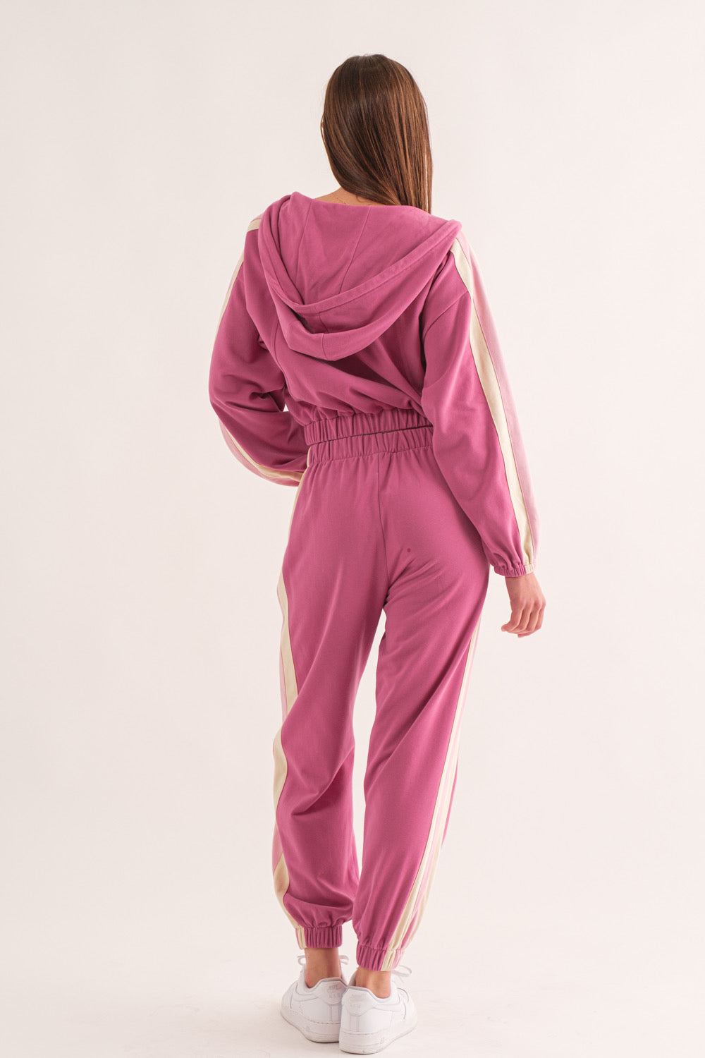 Relaxed Fit Colorful Side Sweat Set-Bottom