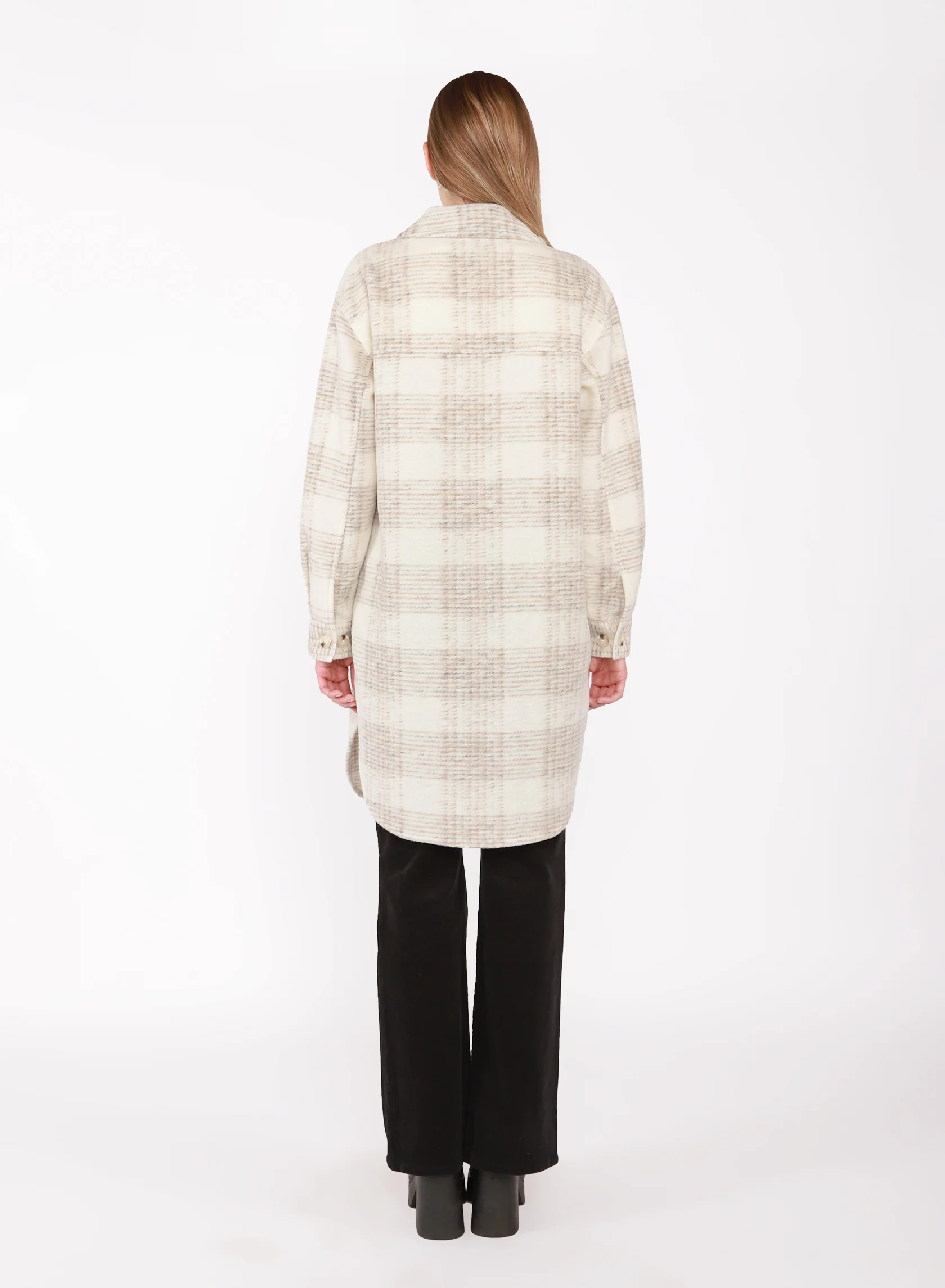 Longline Plaid Shacket