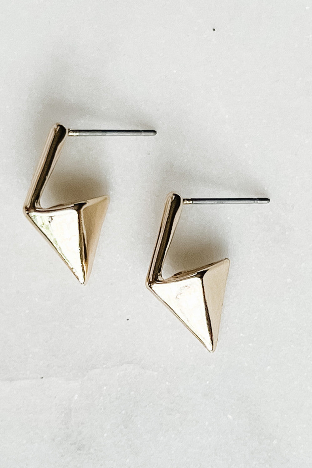 Dainty Pyramid Post Earrings