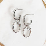 Metal Link Dangle Earrings