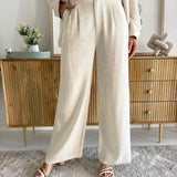 Woven Wide Leg Trouser