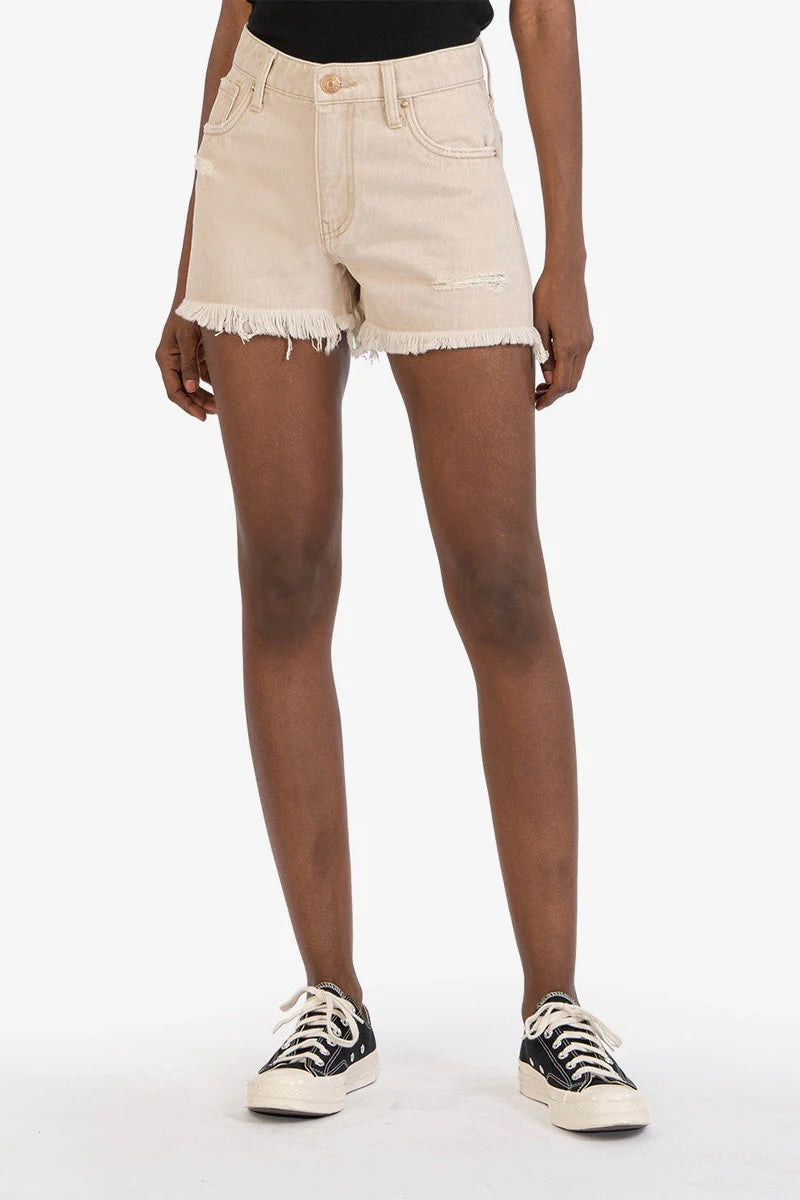 Jane High Rise Long Short Fray Hem