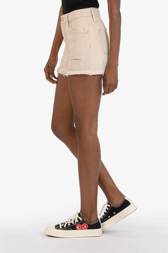 Jane High Rise Long Short Fray Hem