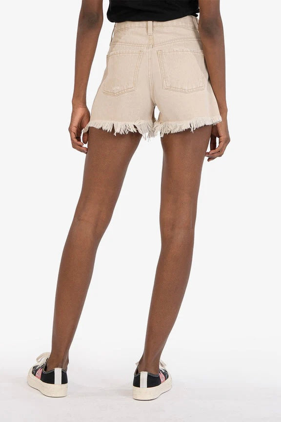 Jane High Rise Long Short Fray Hem